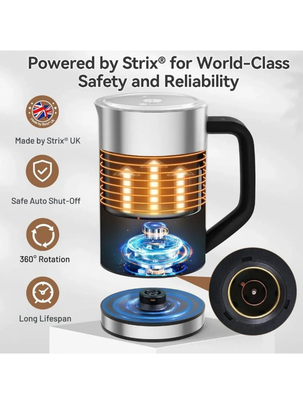 Electric Milk Frother & Steamer - Automatic Hot & Cold Foam Maker, Easy Clean